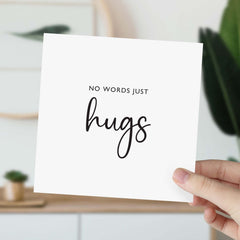 No Words Just Hugs Sympathy Card For Her Him Sending You Hugs In Card Thinking Of You Gifts Gift Card For Friend Get Well Soon