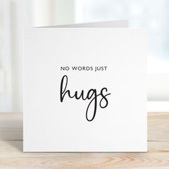 No Words Just Hugs Sympathy Card For Her Him Sending You Hugs In Card Thinking Of You Gifts Gift Card For Friend Get Well Soon