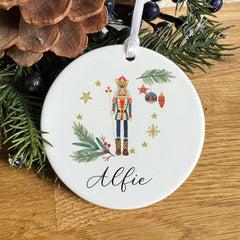 Nutcracker or Ballerina Christmas Ornament with Name Gift for Boy Girl Son Daughter Grandson Granddaughter Nephew Niece Keepsake Gift