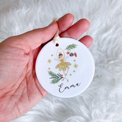 Nutcracker or Ballerina Christmas Ornament with Name Gift for Boy Girl Son Daughter Grandson Granddaughter Nephew Niece Keepsake Gift