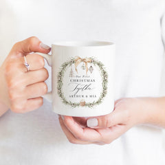 Our first Christmas together mug with names Gift for boyfriend girlfriend wife husband him her Newlywed couple 1st Xmas present Keepsake