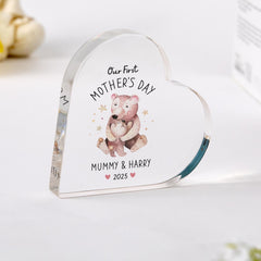 Our First Mother's Day Gift Personalised Acrylic Plaque for Mummy Baby Custom New Mum Keepsake
