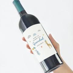 Personalised 1st Father’s Day Gift for Grandad Wine or Prosecco Label Keepsake Gift Baby Gift from Grandchild Sentimental Bottle Sticker