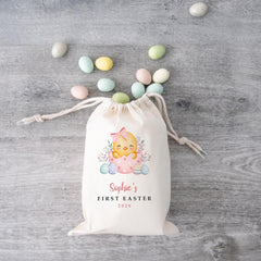 Personalised Baby Girl First Easter Sack – Gift for Daughter Niece or Granddaughter