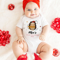 Personalised Baby’s First Christmas Bodysuit – Adorable Christmas Gift for Newborn or Baby Boy or Girl – Festive Outfit