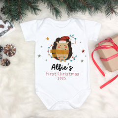 Personalised Baby’s First Christmas Bodysuit – Adorable Christmas Gift for Newborn or Baby Boy or Girl – Festive Outfit