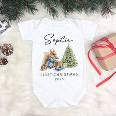 Personalised Baby’s First Christmas Bodysuit Gift – Xmas Outfit for Newborn or Infant