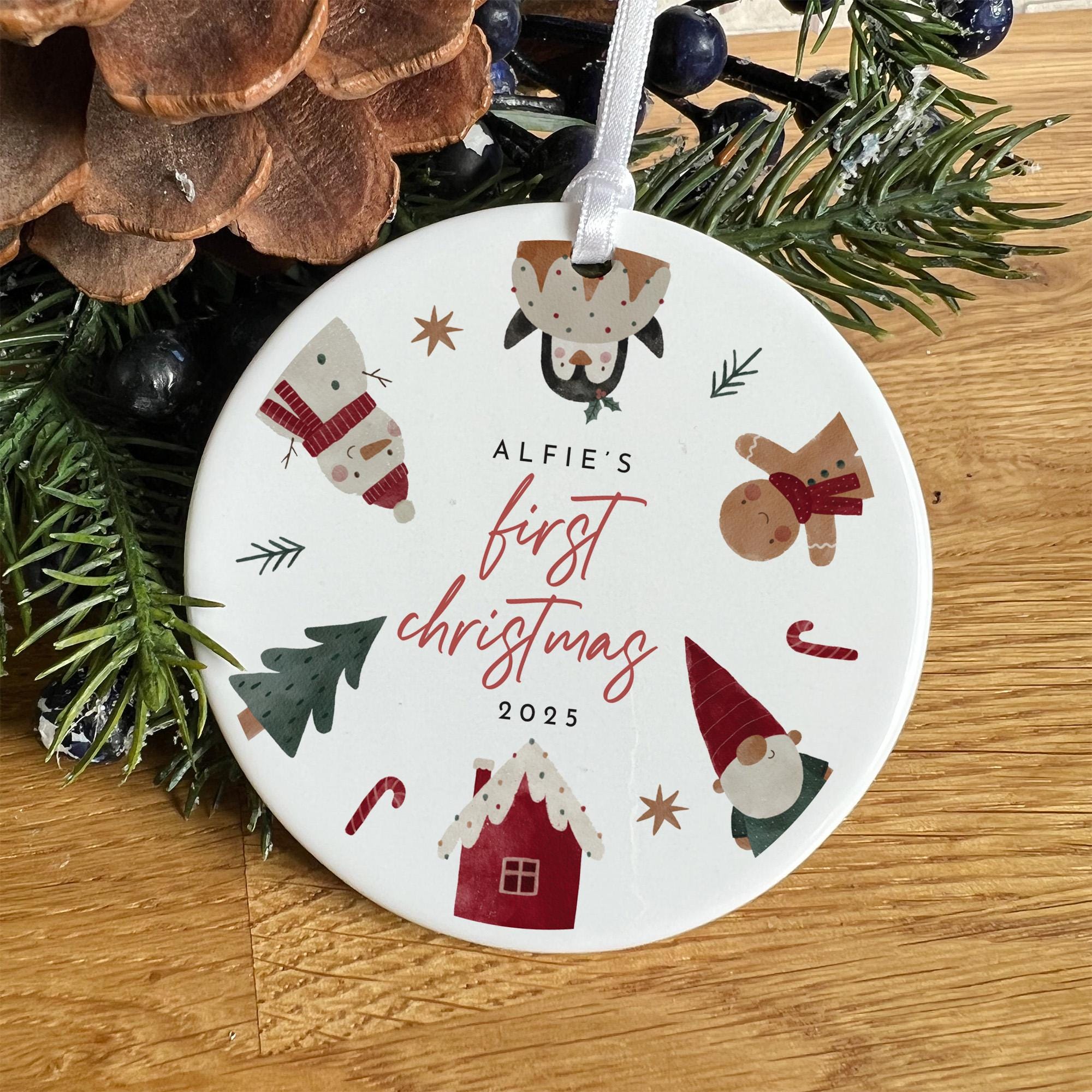 Personalised Baby’s First Christmas Ornament New Baby Christmas Bauble Gift for Parents Baby 1st Xmas Keepsake Decoration