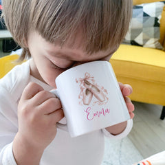 Personalised Ballet Shoes Mug Girls Ballerina Gift Custom Name Dance Mug