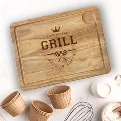 Personalised BBQ Cutting Board, King of the Grill Gift Father's Day for Dad