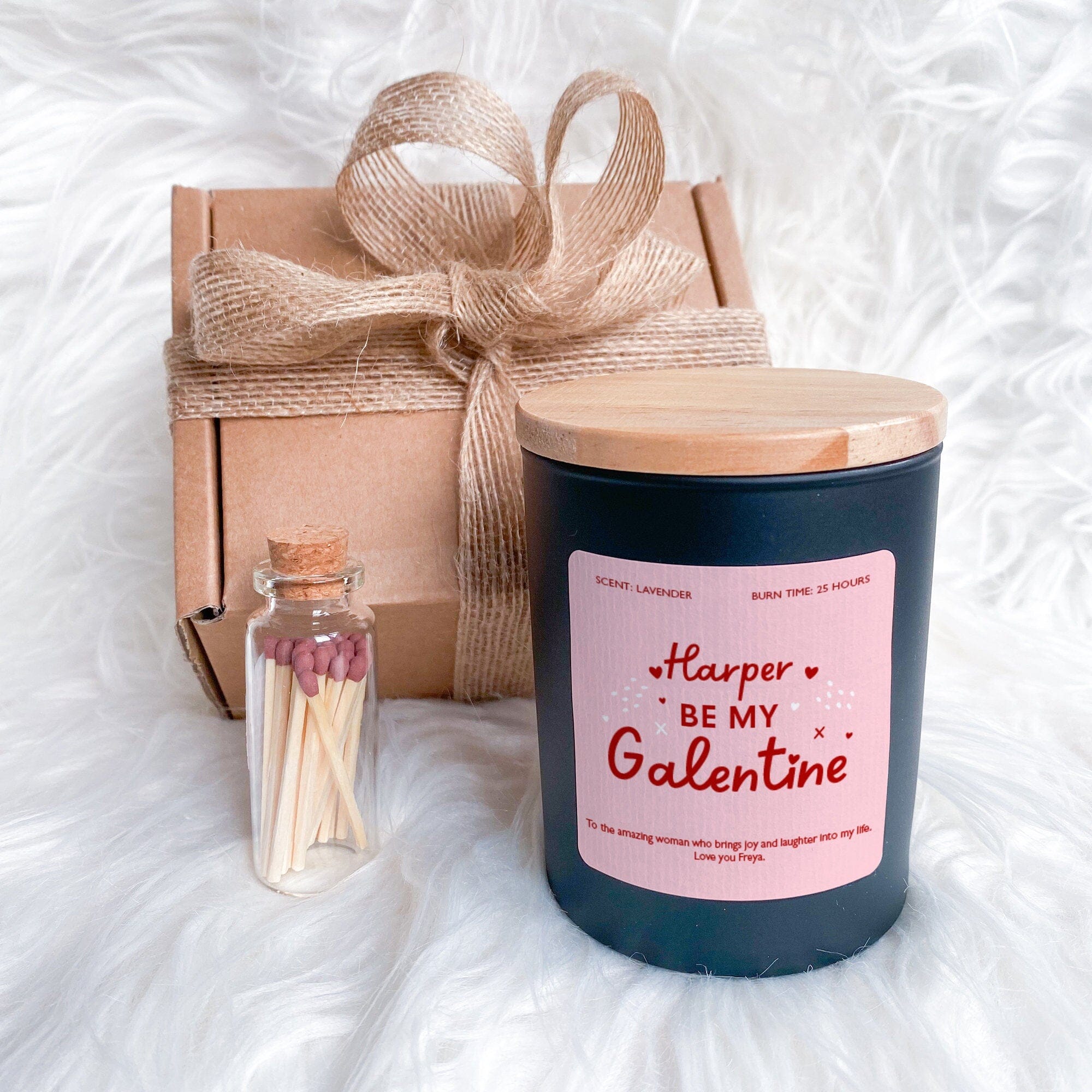 Personalised Be My Galentine Candle Gift For Friend Her Him Soy Wax Candle Vegan