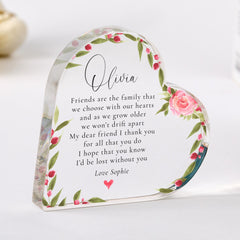 Personalised Best Friend Gift - Acrylic Plaque – Custom Poem Keepsake with Name – Birthday, Christmas or Thank You Gift for Bestie