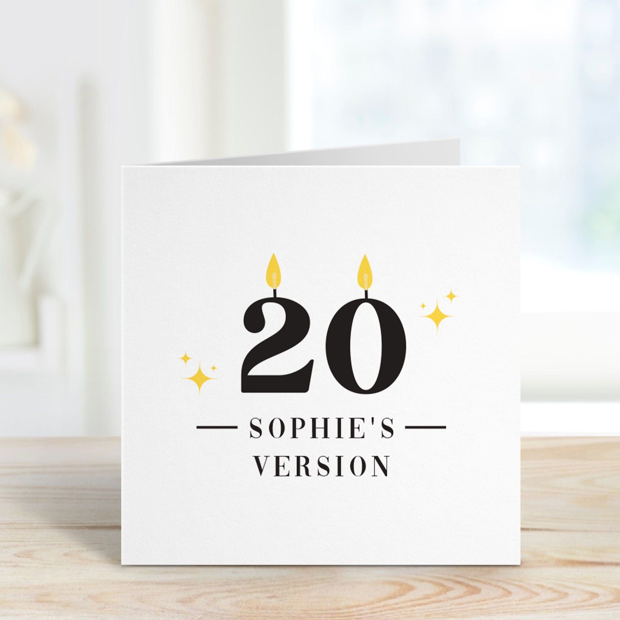 Personalised birthday card for her Name friend girlfriend bestie daughter sister fiancee happy birthday gift card with candles