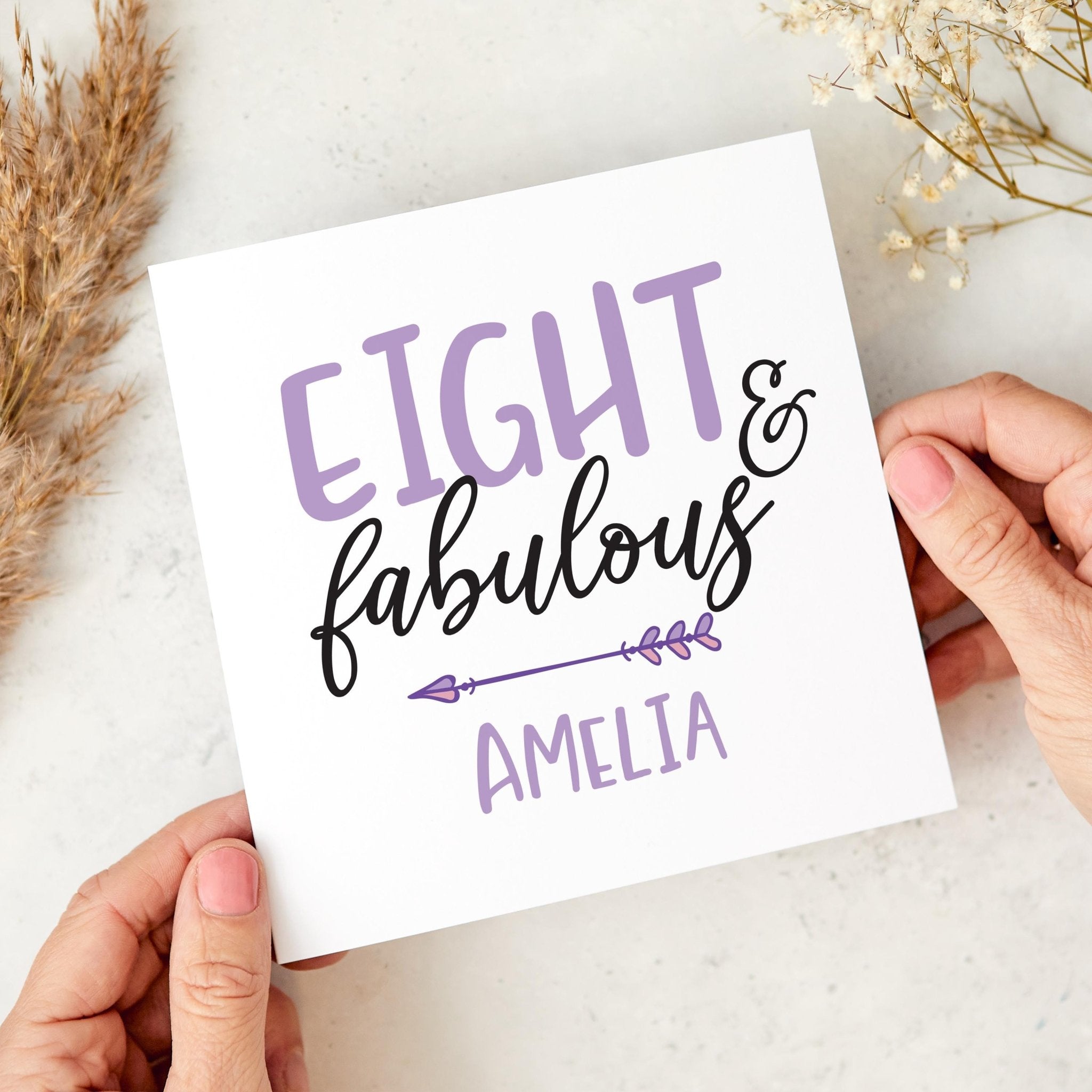 Personalised Birthday Card for Kids Name and Age Fabulous Birthday Gift for Girl or Boy Special Age Milestone 5th 6th 7th 8th 9th 10th