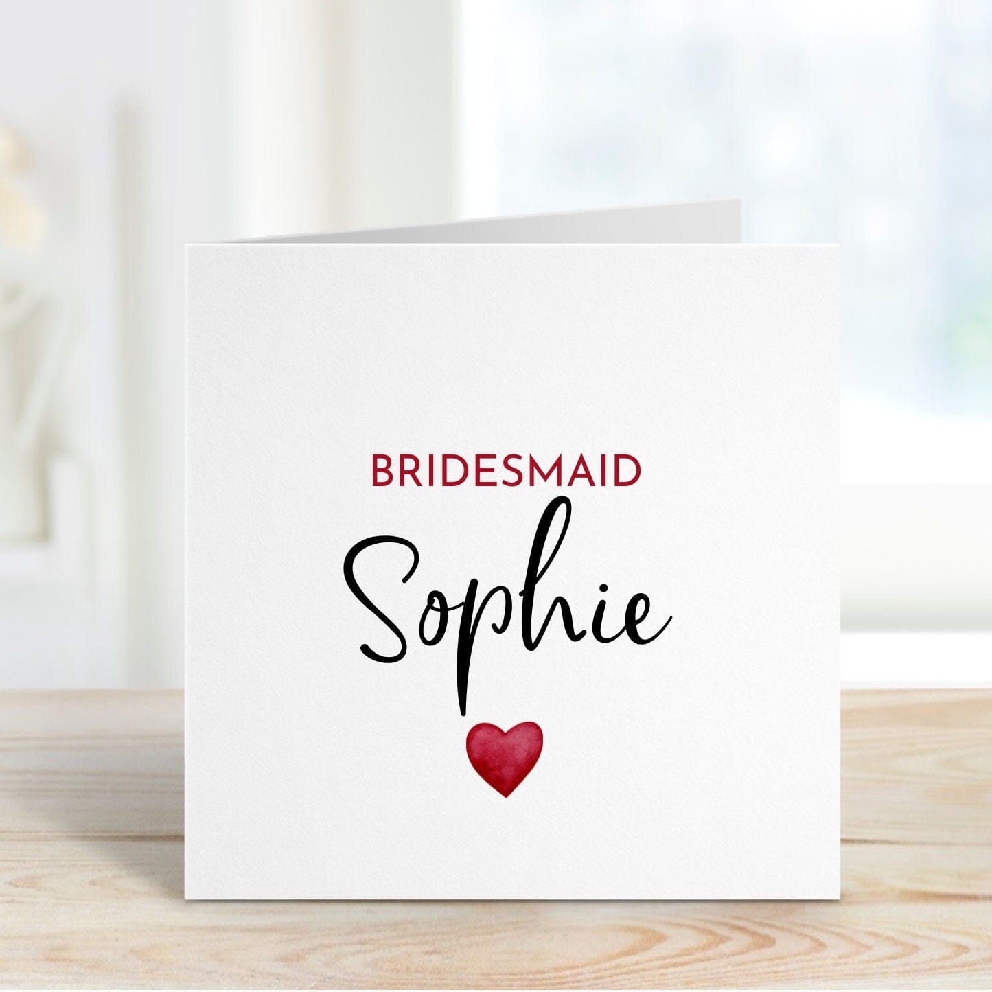 Personalised Bridesmaid Card For Bridal Shower Hen Party Gift Card ...