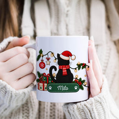 Personalised Cat Owner Christmas Mug, Cat Lover Gift