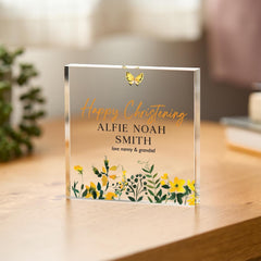 Personalised Christening Gift Acrylic Plaque Keepsake for Baby Boy Girl Baptism Gift Nephew Niece Grandson Granddaughter Godson Goddaughter