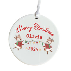 Personalised Christmas Ornament for Kids Xmas Keepsake Bauble Gift For Daughter Son Grandchildren Nephew Niece Grandson Grandchildren