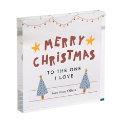 Personalised Christmas Plaque Romantic Acrylic Keepsake Gift for Boyfriend Girlfriend Husband or Wife Xmas Present for Her Him