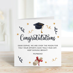 Personalised Congratulations Card With Text University Class Of 2024 Gift Card Her Him Well Done Proud Of You On Your Graduation Gift Card