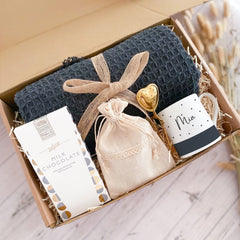 Personalised Cosy Gift Set With Blanket, Christmas Birthday Hygge Gift Box