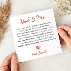 Personalised Dad and Daughter Poem Card Sentimental Card for Dad Father's Day Dad's Birthday or Wedding Card Father of the Bride Keepsake