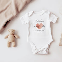 Personalised Daddy Baby Bodysuit or Bib First Father's Day Together Your Snuggle Buddy for Life New Dad Gift from Baby
