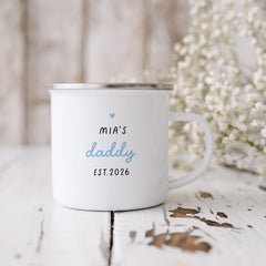 Personalised Daddy Mug, Custom New Dad Gift, Est Year Father's Day Keepsake