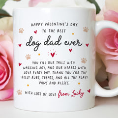 Personalised Dog Dad Valentine’s Day Mug – Funny Valentine Present for Pet Lover