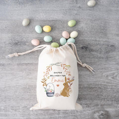 Personalised Easter Bunny Sack for Kids– Custom Name Gift Bag