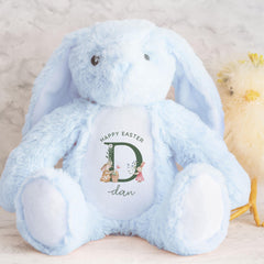Personalised Easter Bunny with Initial - Gift for Son, Daughter, Grandchild, Niece or Nephew