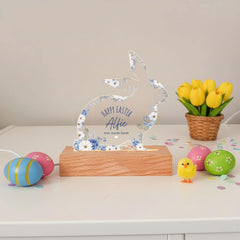 Personalised Easter Gift with Name - Bunny LED Acrylic Plaque Night Light