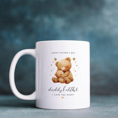 Personalised Father's Day Mug for Daddy Special Gift from Child with Name I Love You Daddy Keepsake Coffee Cup from Daughter or Son