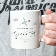 Personalised Father's Day Mug for Grandad to - be Cute Balloon Design Gift from Baby Bump First Fathers Day Keepsake from Grandchild or Bump