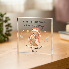 Personalised First Christmas as Auntie Keepsake, New Aunt Xmas Gift