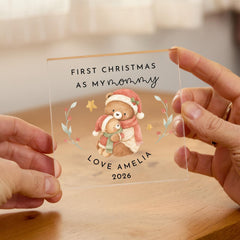 Personalised First Christmas as Auntie Keepsake, New Aunt Xmas Gift
