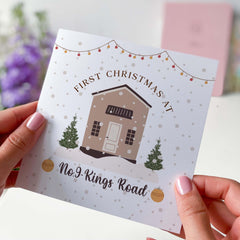 Personalised First Christmas At New Home Card With Address Gift Card Move New Home 1St Christmas Newly Married Card