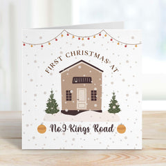 Personalised First Christmas At New Home Card With Address Gift Card Move New Home 1St Christmas Newly Married Card