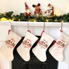 Personalised First Christmas Stocking with a name 1st Xmas Gift For Kids Boy Or Girl son daughter grandson granddaughter nephew niece