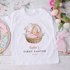 Personalised First Easter Bunny T-Shirt – Baby & Toddler Spring Outfit for Son Daughter Nephew Niece or Grandchild