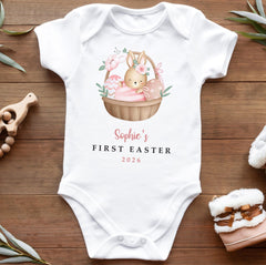 Personalised First Easter Bunny T-Shirt – Baby & Toddler Spring Outfit for Son Daughter Nephew Niece or Grandchild