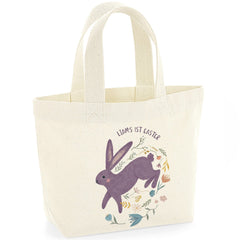 Personalised First Easter Mini Bag With Name Easter Gift Bunny Design Keepsake Egg Hunt Bag