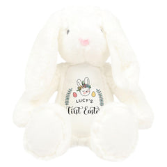 Personalised Floral First Easter Bunny - Teddy Gift for Kids – Custom Name Plush