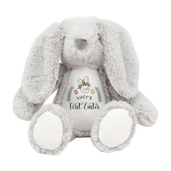 Personalised Floral First Easter Bunny - Teddy Gift for Kids – Custom Name Plush