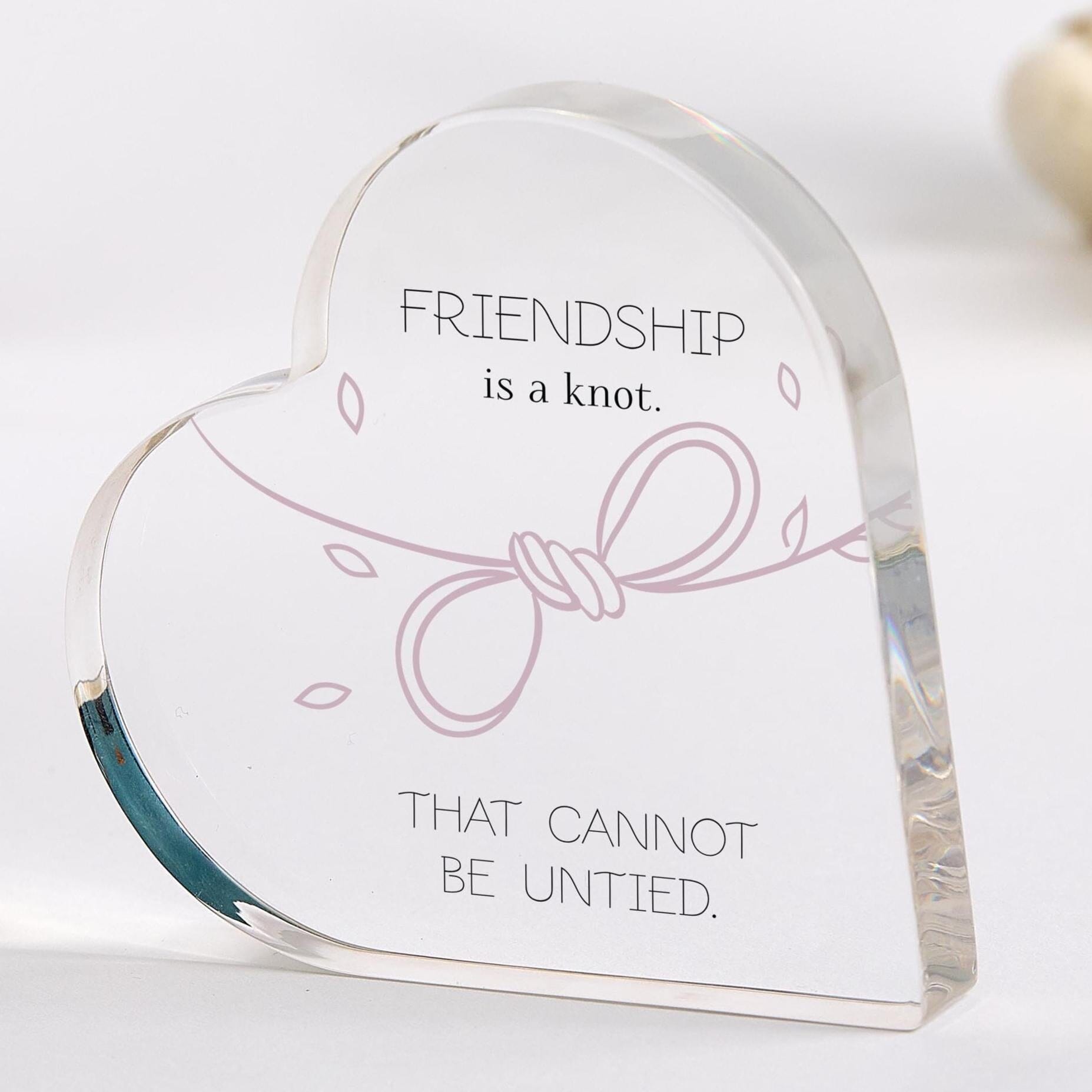 Personalised Friendship is knot that cannot untied Keepsake Her Friend Christmas Thank You Best Friends Birthday Soul Sister