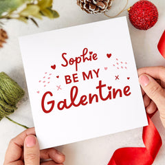 Personalised Galentine's Day Card Custom Name Design for Best Friend and Sister Greeting for Best Friends or Sisters Be My Galentine Bestie