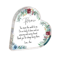 Personalised Gift for Best Friend – Custom Acrylic Plaque Keepsake with Name – Birthday, Christmas or Thank You Present