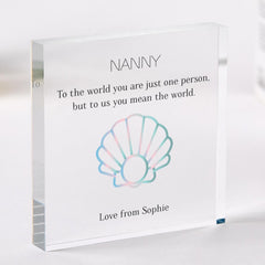 Personalised Gift for Nanny Acrylic Plaque Heartfelt Keepsake Birthday Christmas Gift for Grandma with name Decoration You Mean the World
