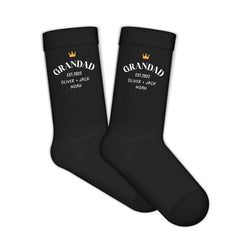 Personalised Grandad Socks Gift for Grandpa with Grandchildren Names Est Year Custom Birthday Gift