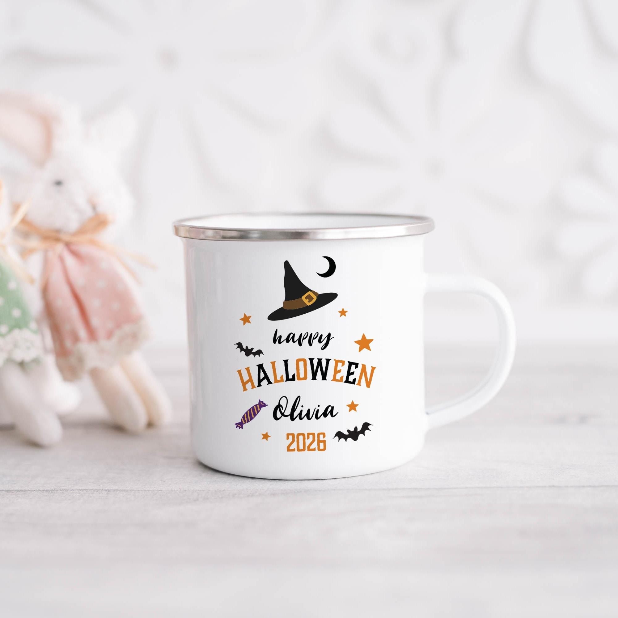Personalised Halloween Mug, Custom Name Kids Mug, Halloween Gift